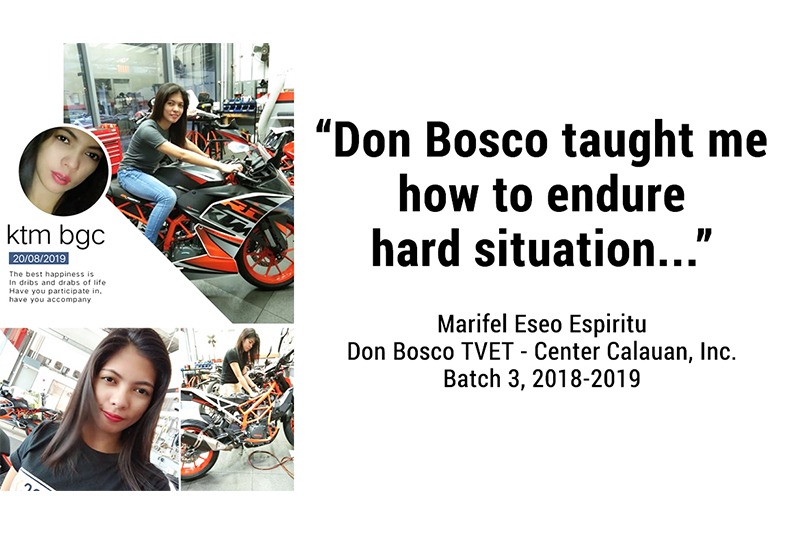 Don Bosco taught me how to endure hard situations